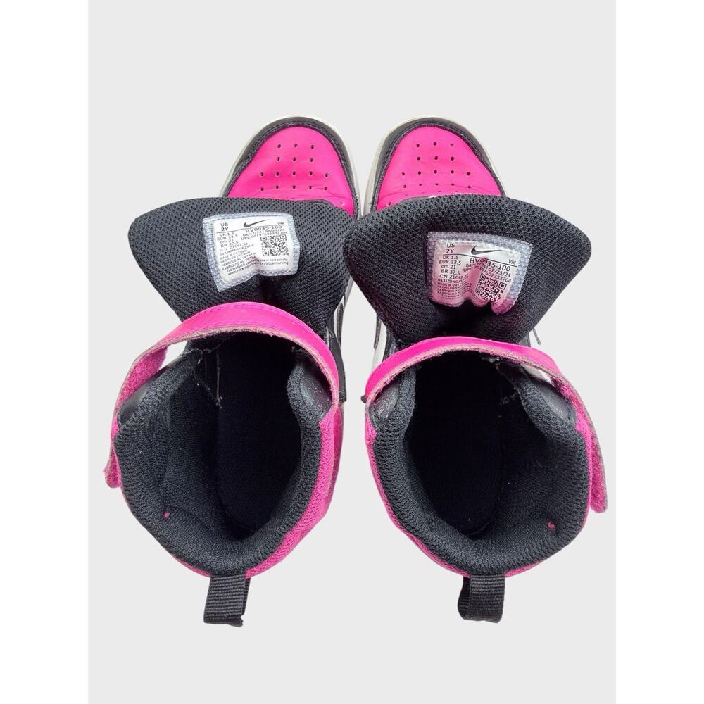 Nike High Top Sneakers – Youth 2Y – Black/White/Hot Pink - Picture 4 of 9
